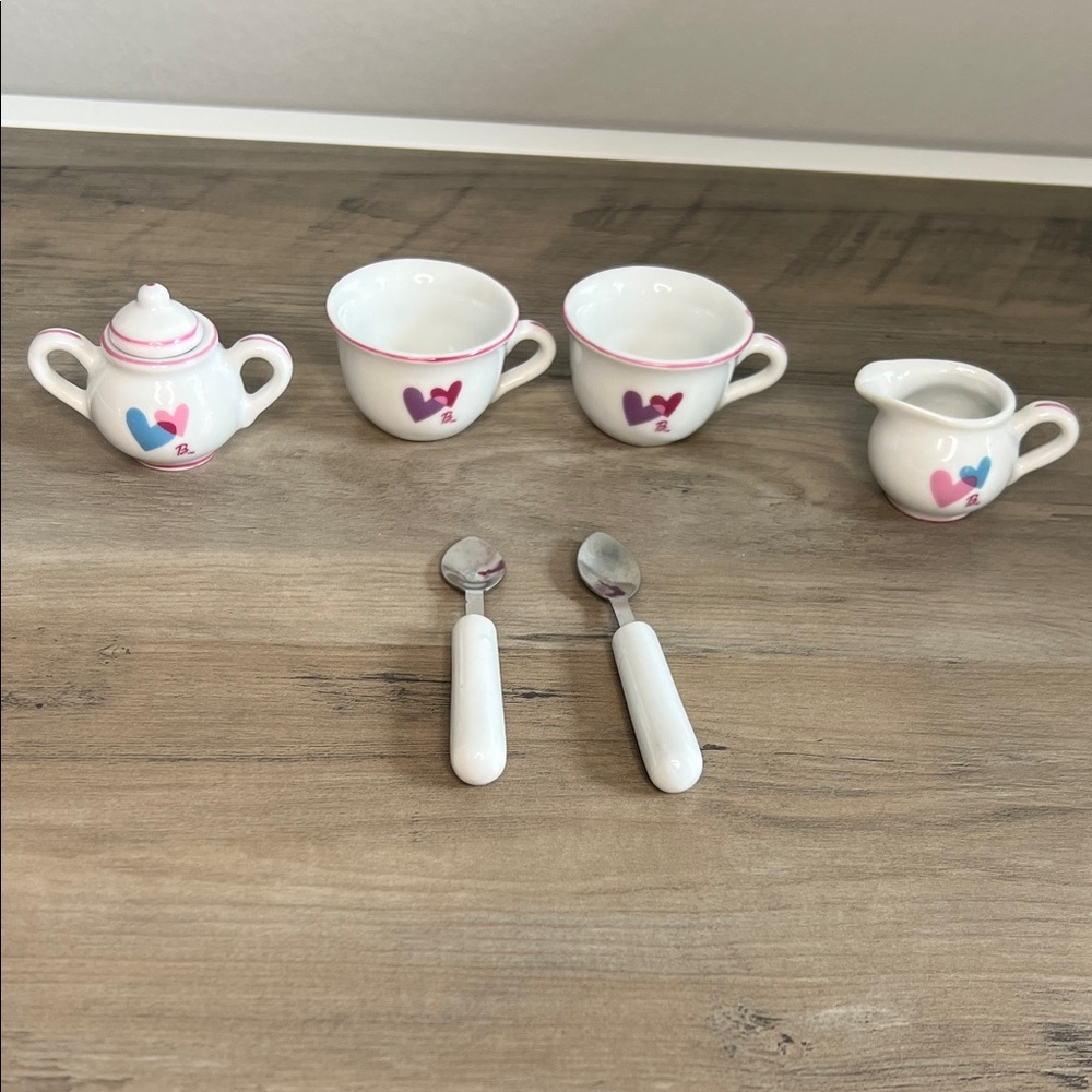 Vintage Porcelain Tea Sets Wicker Picnic Basket Kids Tea Party - Picture 5 of 8